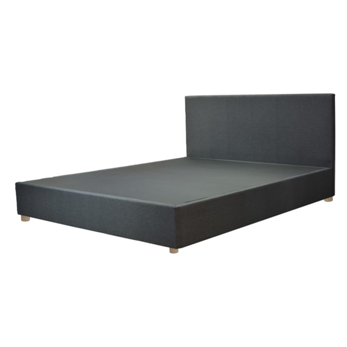 Lit tissu gris clair | Modele Colisee Tissu