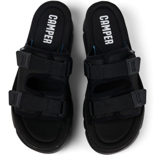 Sandalias - CAMPER Oruga Up - Negro - Textil técnico (poliéster reciclado)