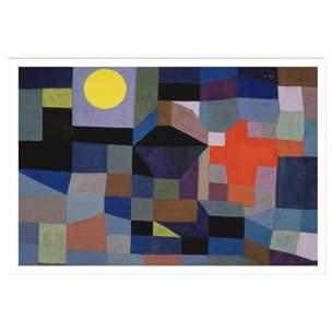 Poster Feu par pleine lune par Paul Klee Affiche seule