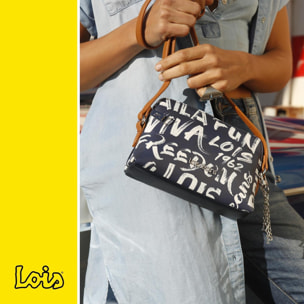 Bolso Bandolera Mujer Sint/Pu Lois Words Azul Marino