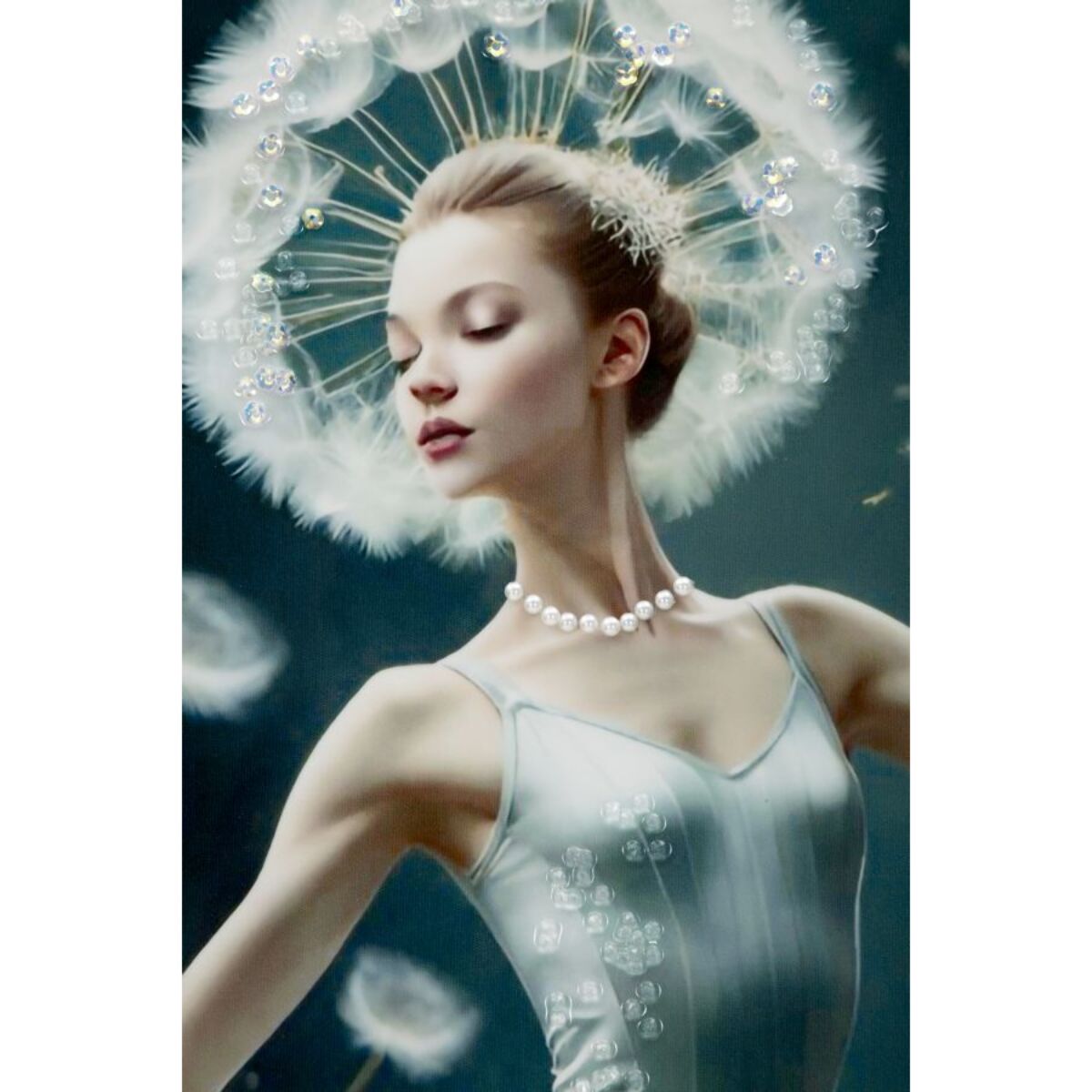 DIPINTO SU TELA LACCATO DANCING C/CORNICE -B- CM 72X4X102