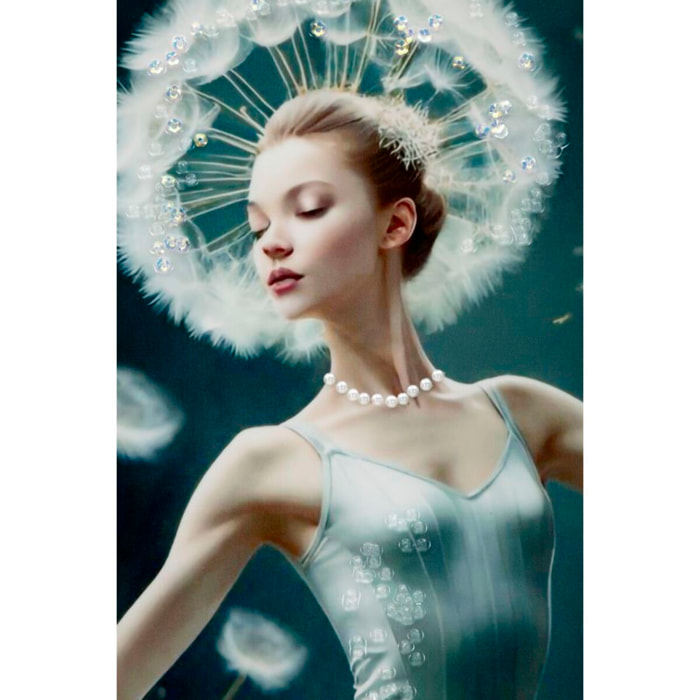 DIPINTO SU TELA LACCATO DANCING C/CORNICE -B- CM 72X4X102