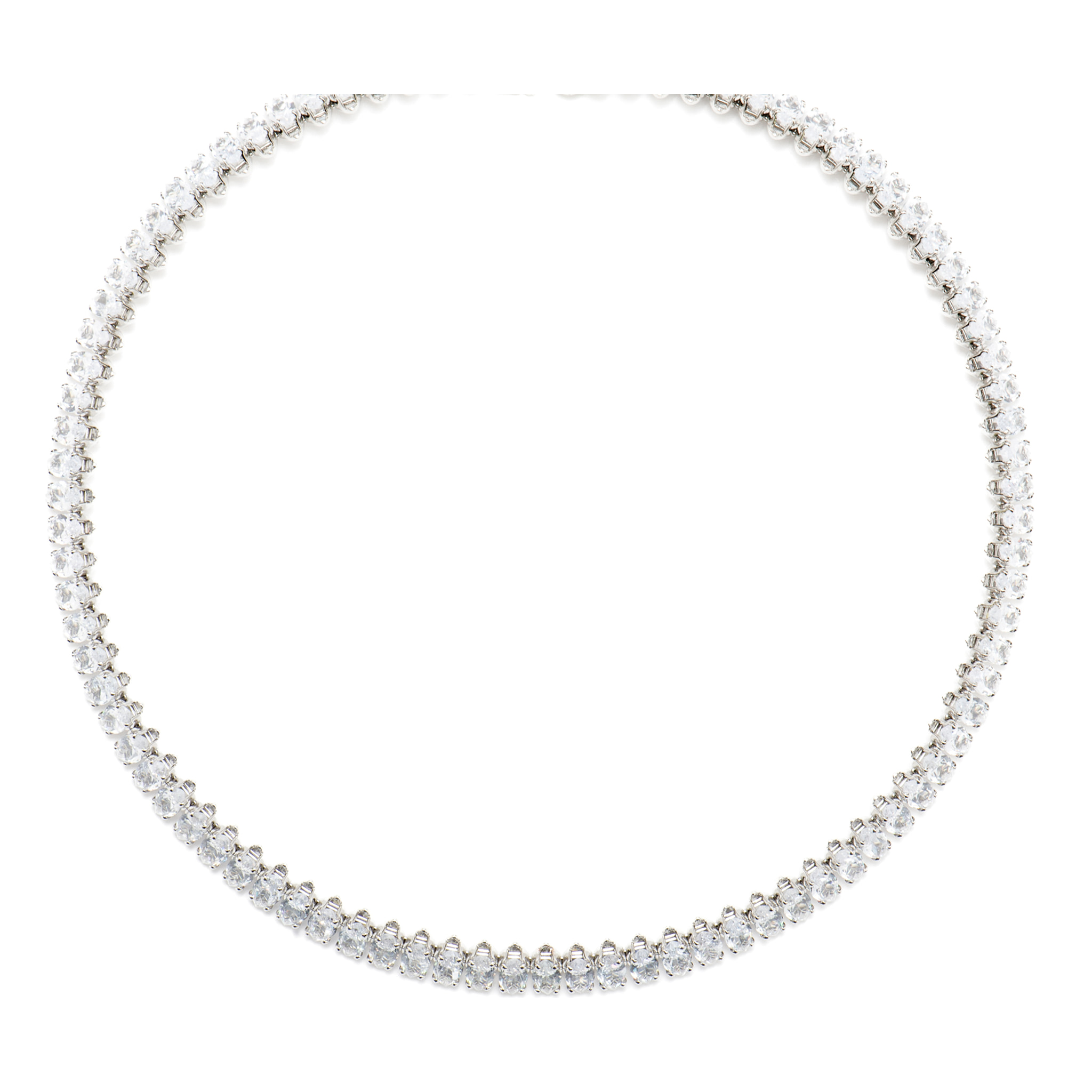 Collar con Circonita Brillante acabado plata
