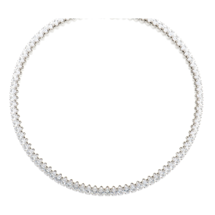 Collar con Circonita Brillante acabado plata