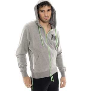 Tuta da uomo in cotone non garzato con cappuccio Leone Boxing legend