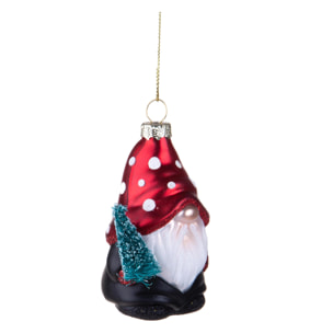 Elfo Natale con Albero - Pezzi 6 - Colore Rosso - 5,7x9Hx4,6cm - Bianchi Dino