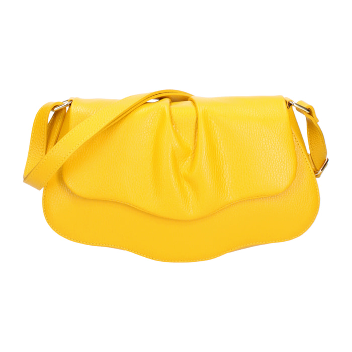 Borsa a spalla da donna In Vera pelle Made in Italy 30,5x19,5x9 cm