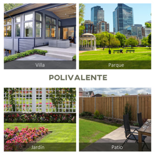 Banco de Jardín de 2 Plazas Banco Exterior de Acero con Reposabrazos y Respaldo Decorativo para Terraza Balcón Patio Carga 240 kg 128x62,5x81,5 cm Negro