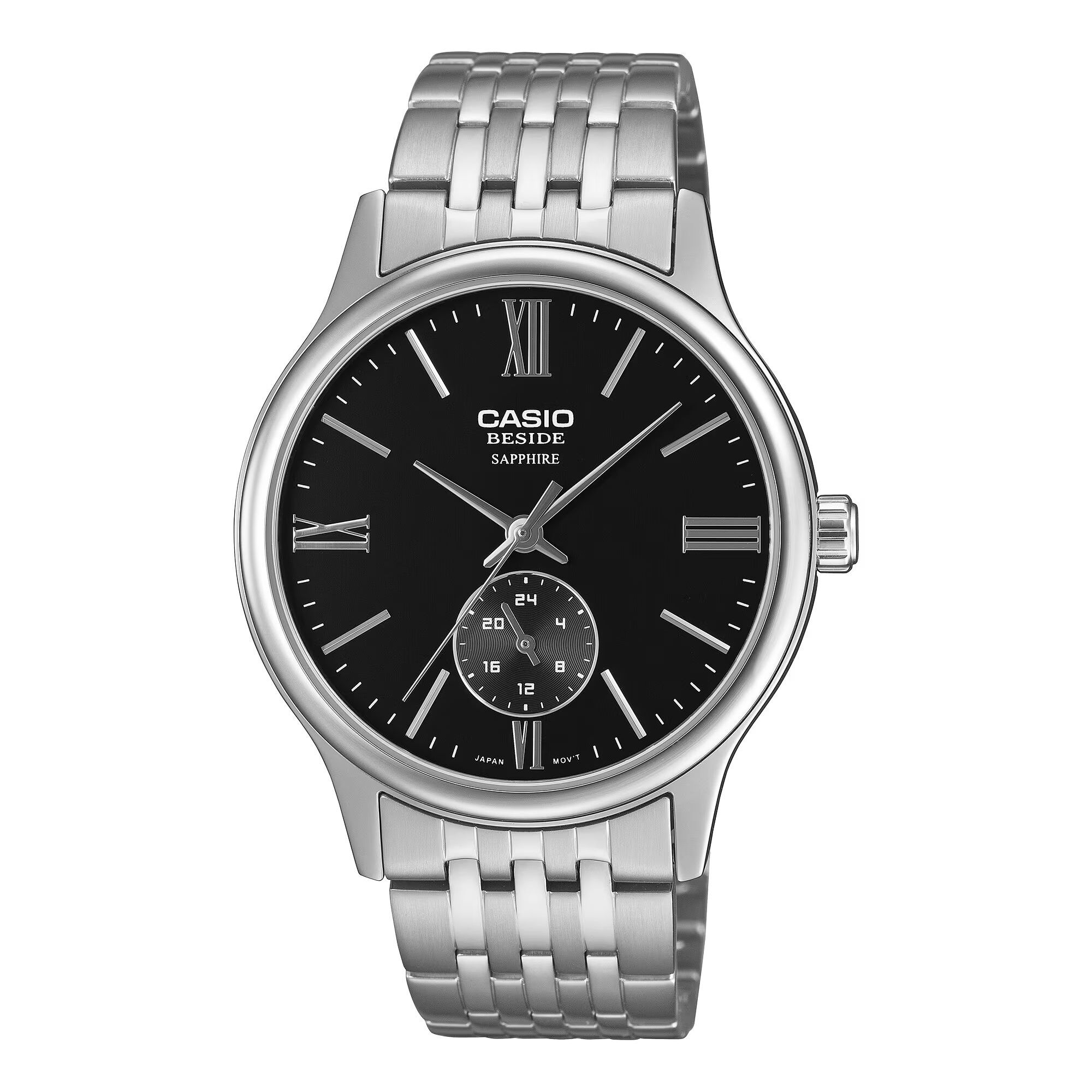 Reloj Casio BMS-100D-1A Hombre Analogico Cuarzo con Correa de Acero inoxidable