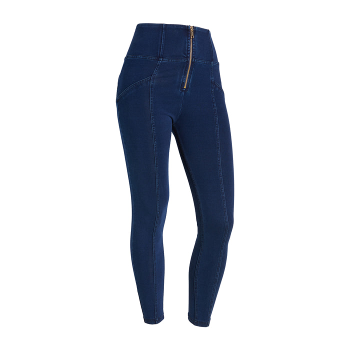 Jeggings push up WR.UP® vita alta con zip, cucitura centrale