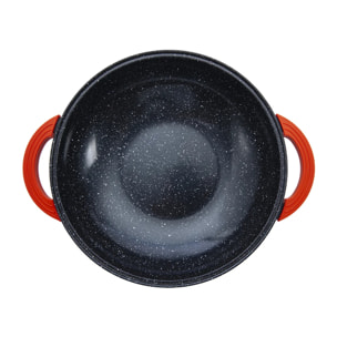 Wok 32 cm amovible en aluminium