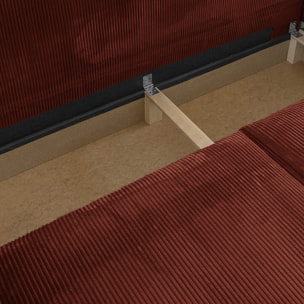 Canapé convertible 3 places en velours côtelé - HARPER