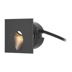 Forlight Icon Square - Foco Empotrable de Pared LED para Exterior IP65. LED 2.2W Blanco Cálido 3000K. Empotrable de Pared Exter