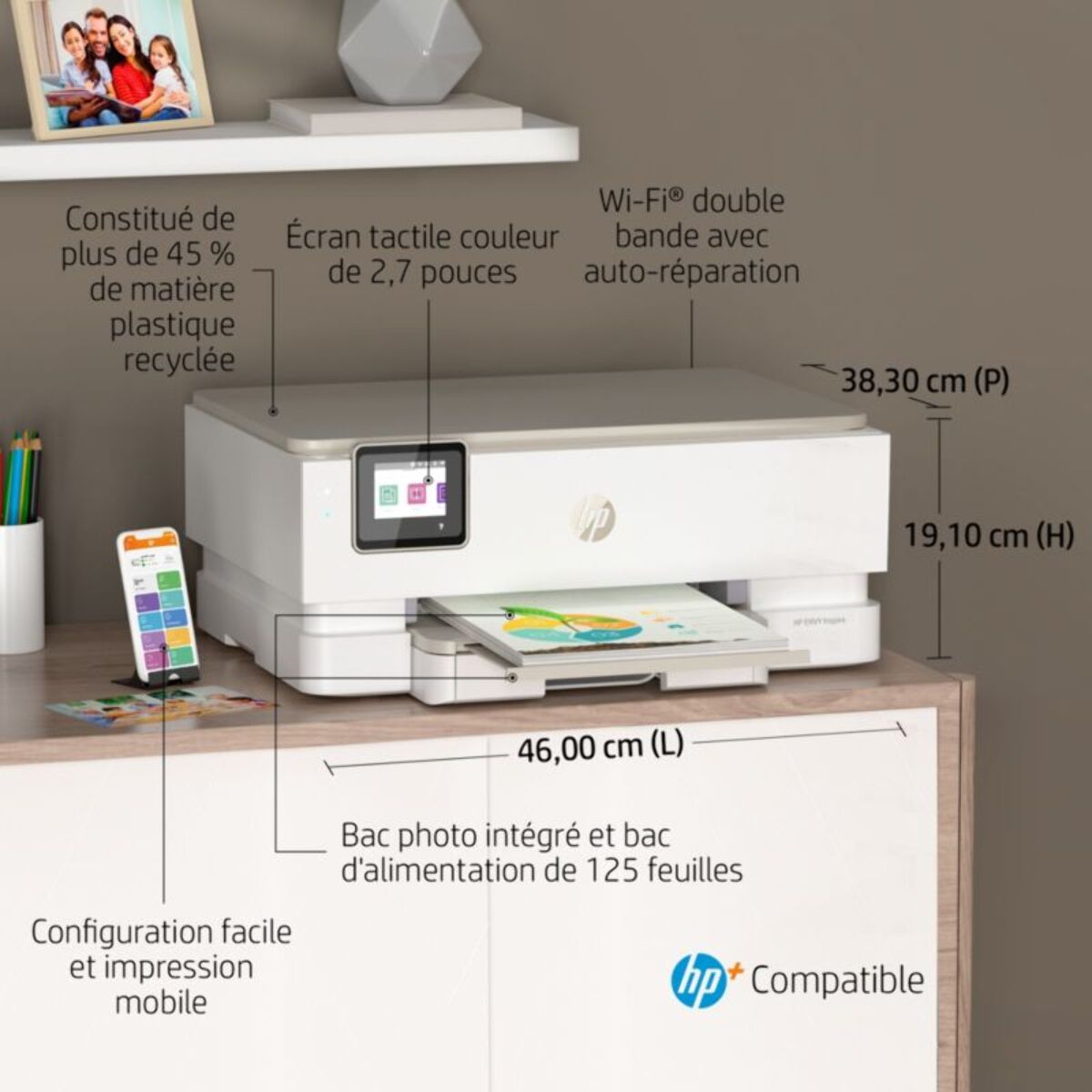 Imprimante jet d'encre HP Envy Inspire 7224e éligible Instant Ink