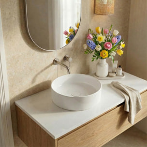 Bonde à écoulement libre 5/4" sans trop-plein - lavabo et vasque - blanc brillant - Ceramia PixL