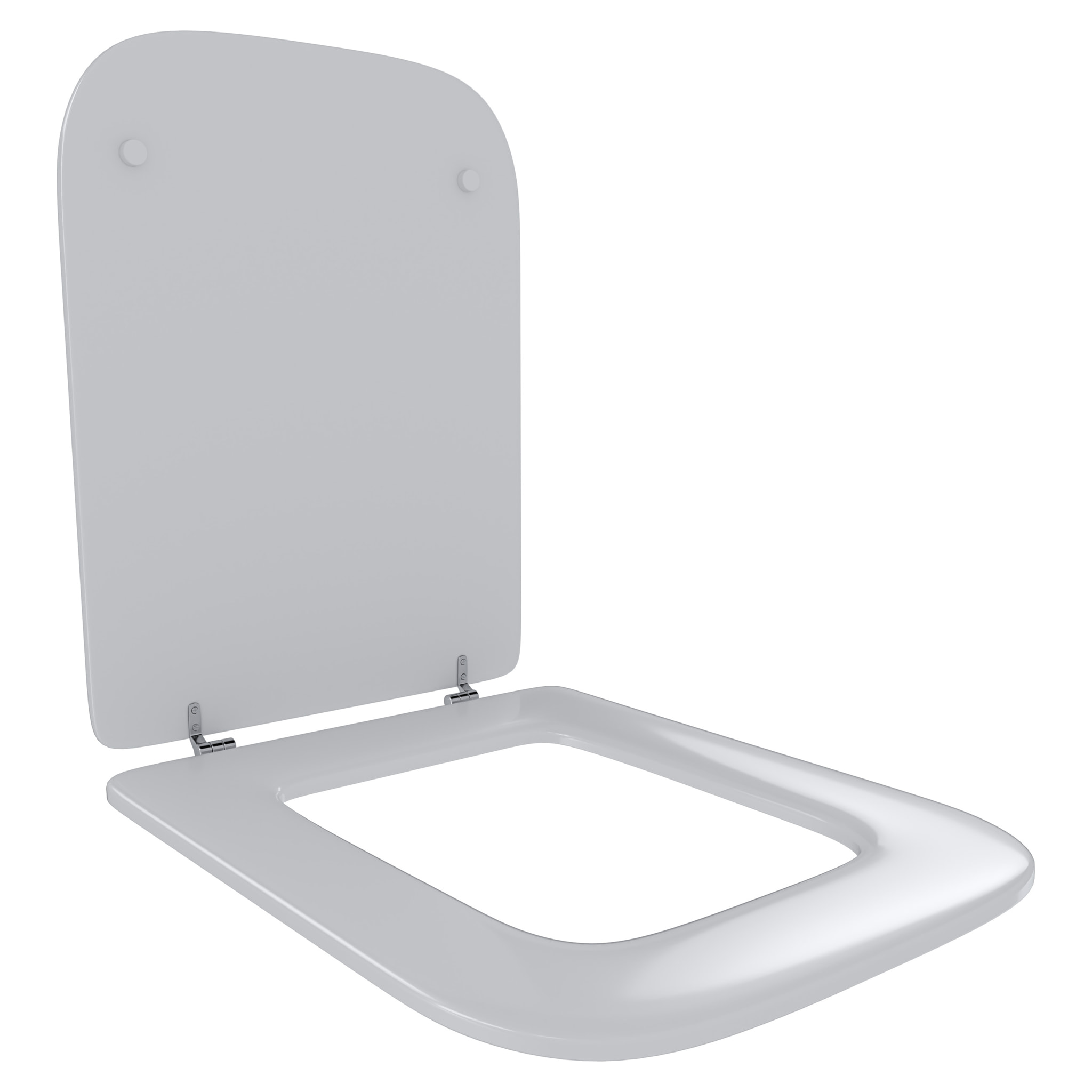 Sedile WC In Legno MDF Copriwater Tavoletta Universale Rapido Montaggio Per Tutti i WC Standard Portata 150 Kg Cerniere In Ottone 44 × 36 Cm Bianco
