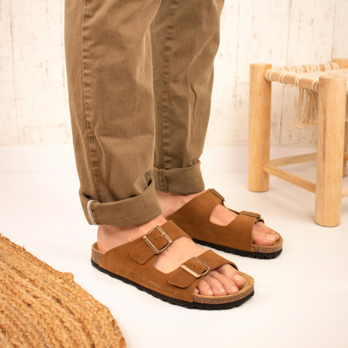 SANDALIA BABUNKERS MARRON