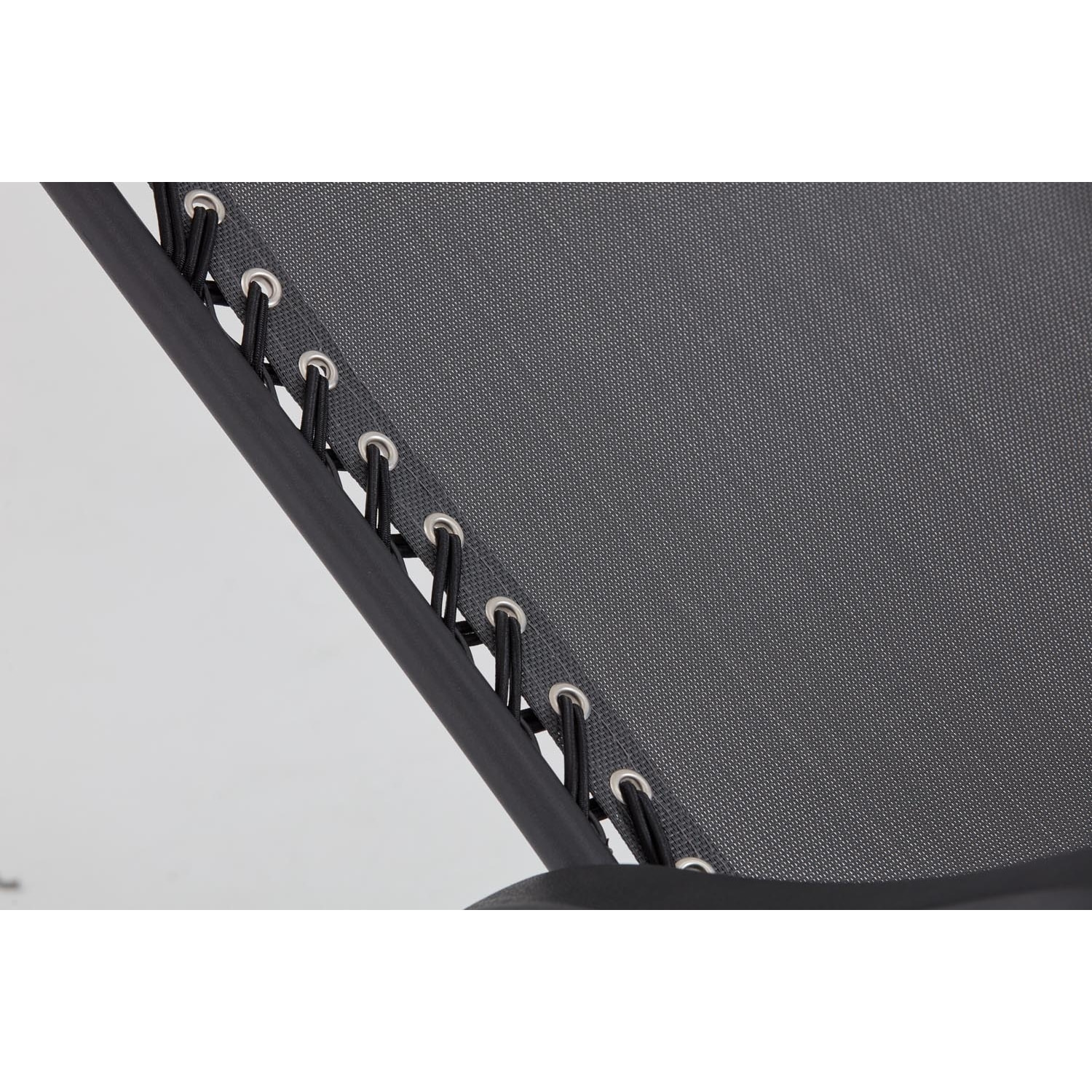 Lot de 2 transats inclinables noir et gris foncé ANALU