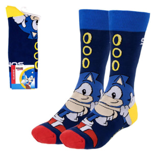 Calcetines diseño sonic y sus anillos