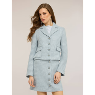 Motivi - Chaqueta corta en tejido bouclé - Light - blue