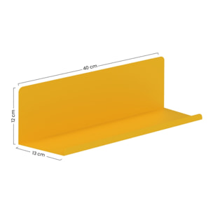 Mensola a muro in acciaio 40x13x12 cm senape - Pop