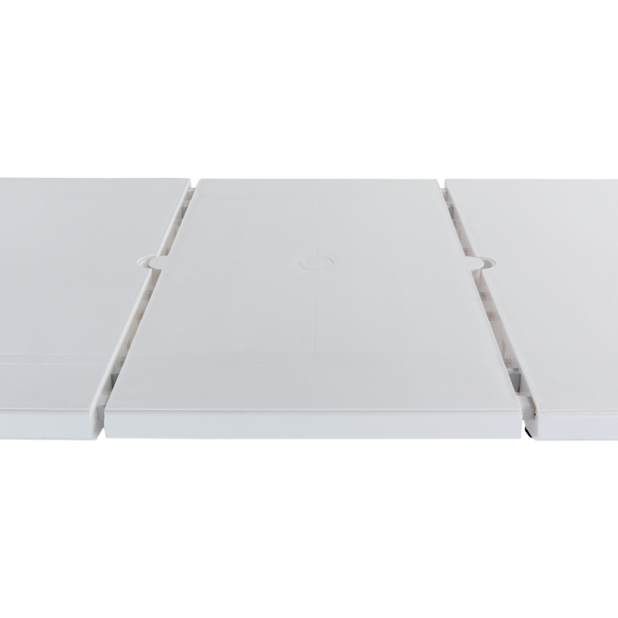 Table extensible 170x90x73cm blanche + 4 chaises SAY