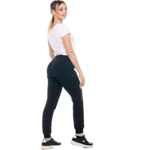 Leone Pantalón deportivo básico con puños