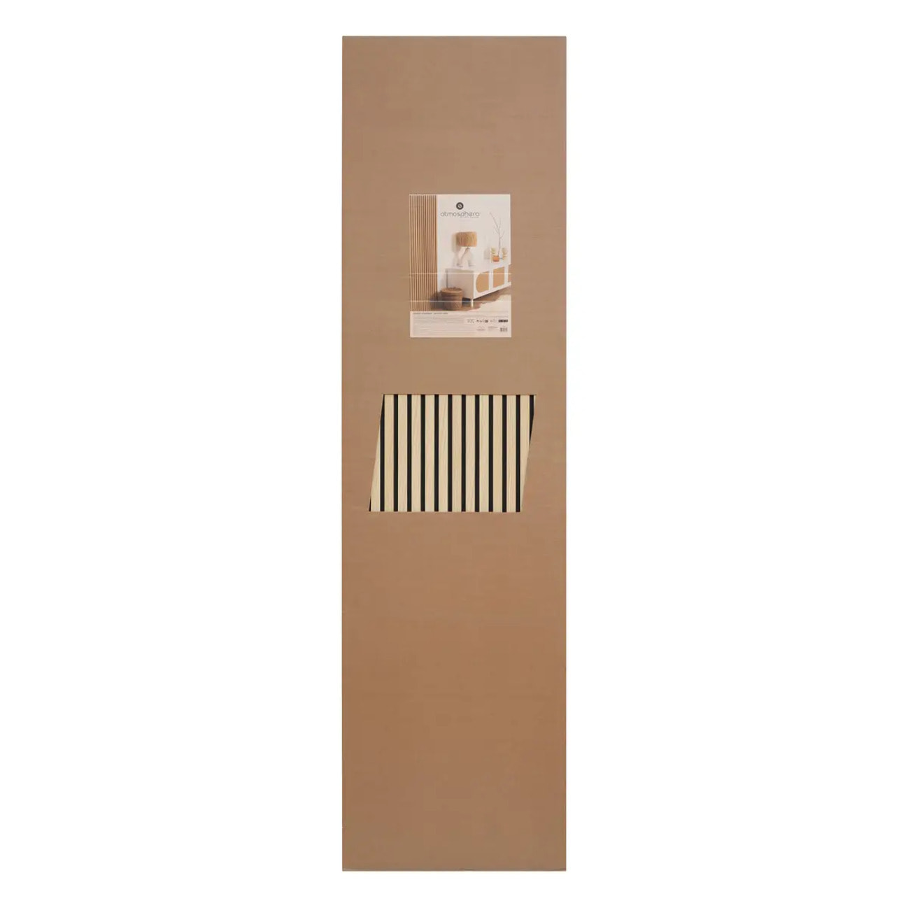 Panneau décoratif mural Colva beige fond noir 240x60cm