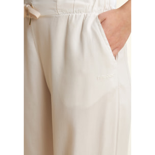 Pantaloni wide leg in Twill di Lyocell