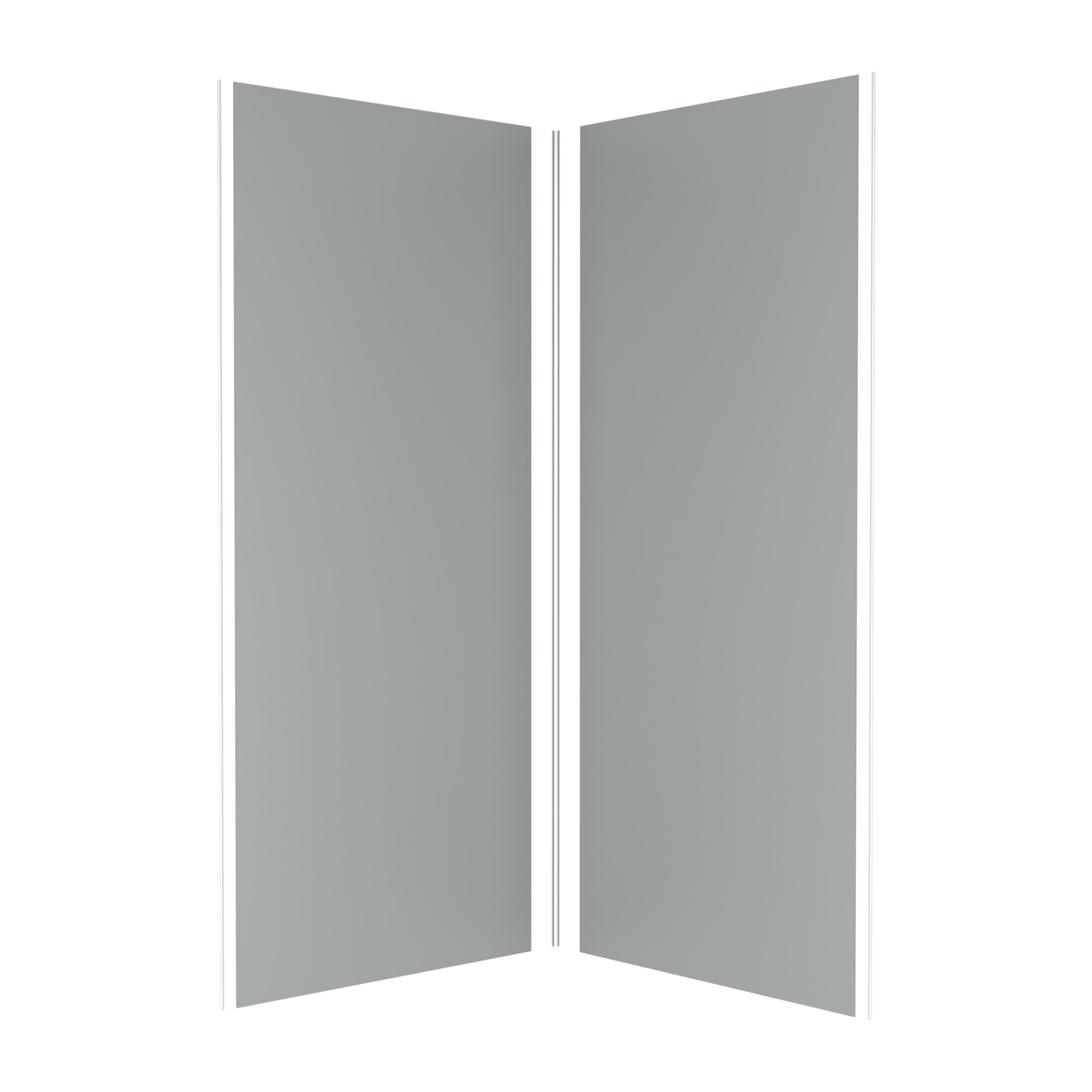 Pack 2 Panneaux muraux Silver 90x210cm avec Profilés Chrome - WALL'IT