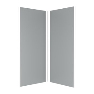 Pack 2 Panneaux muraux Silver 90x210cm avec Profilés Chrome - WALL'IT