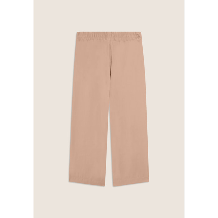 Pantaloni Sportivi Cropped con gamba Wide Leg e strass