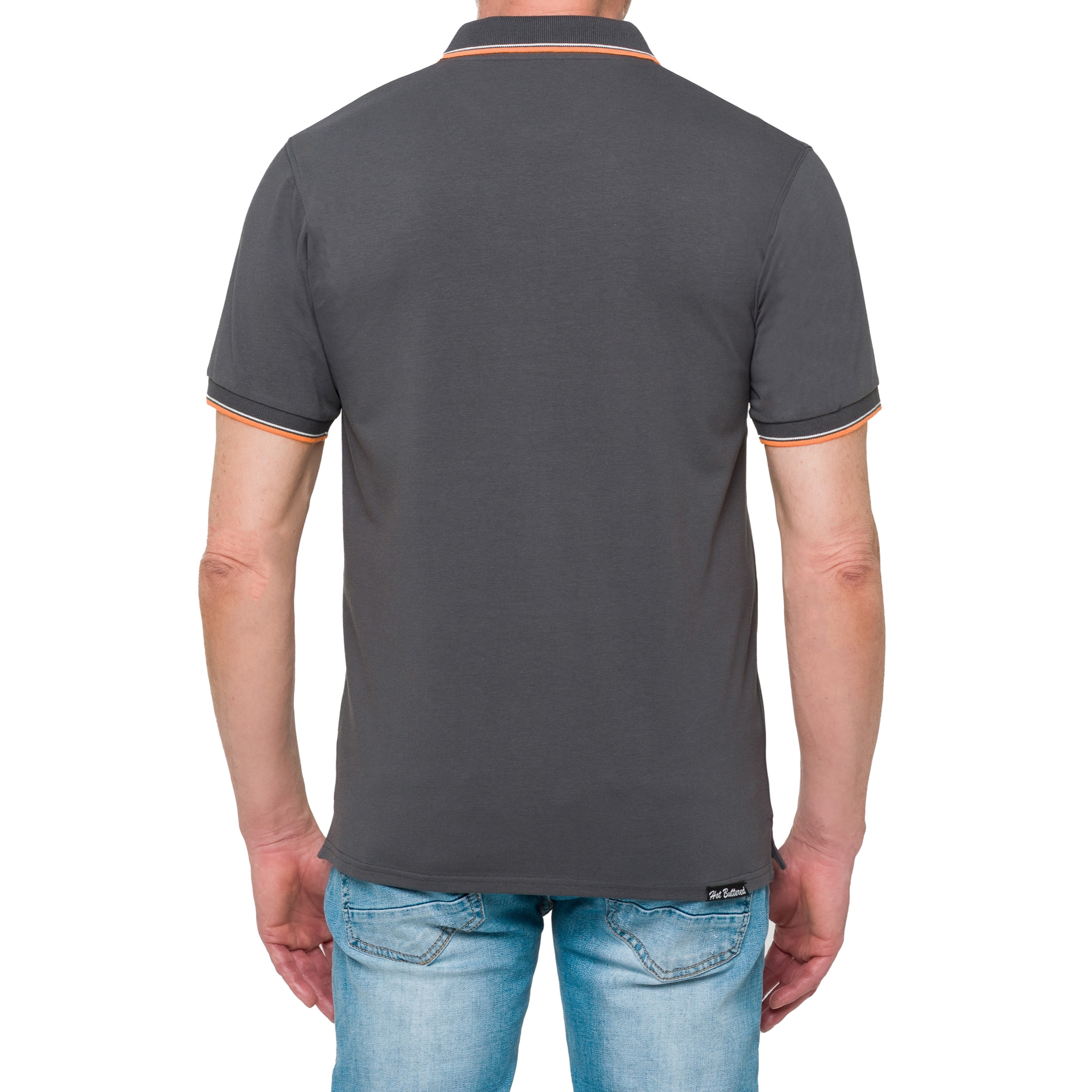 Polo con righine Hot Buttered Amak grigio.