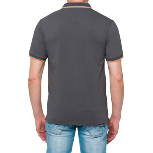 Polo con righine Hot Buttered Amak grigio.