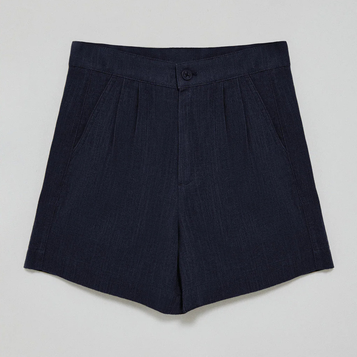 Pantaloncini Soller blu marino in lino e cotone con dettaglio Polo Club