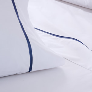 Funda de almohada yaki blanco/azul