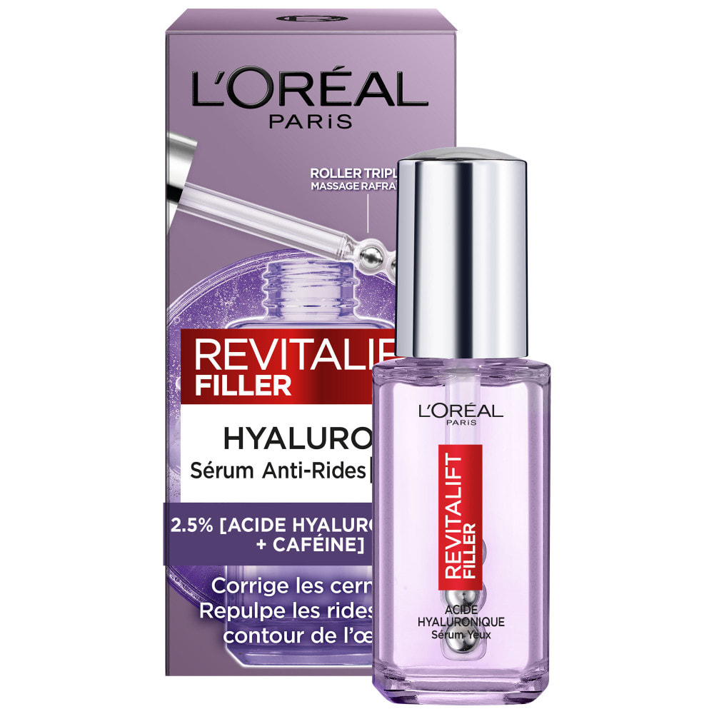 L'Oréal Paris Revitalift Filler Sérum Yeux à l'Acide Hyaluronique et à la Caféine 20ml