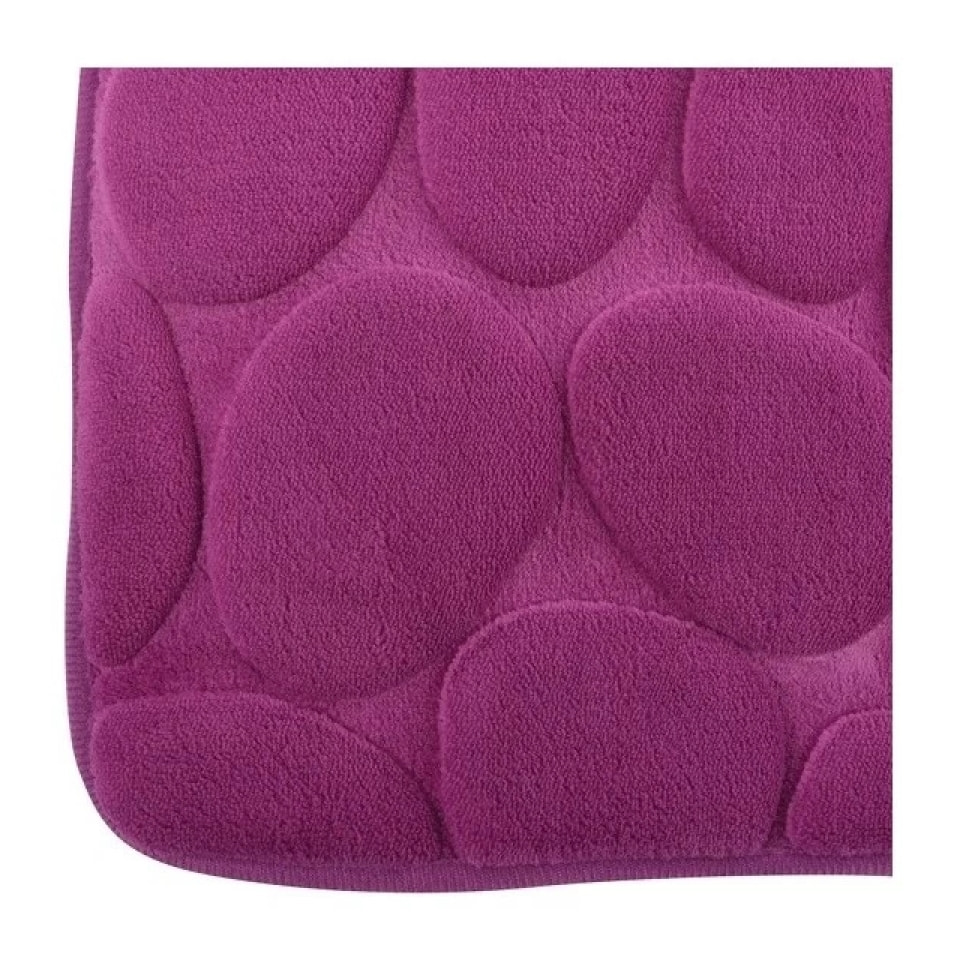 Tapis de bain Microfibre PEBBLE 50x80cm Violet MSV