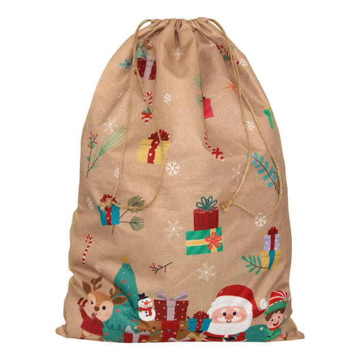 HOTTE PERE NOEL JUTE 50X70CM