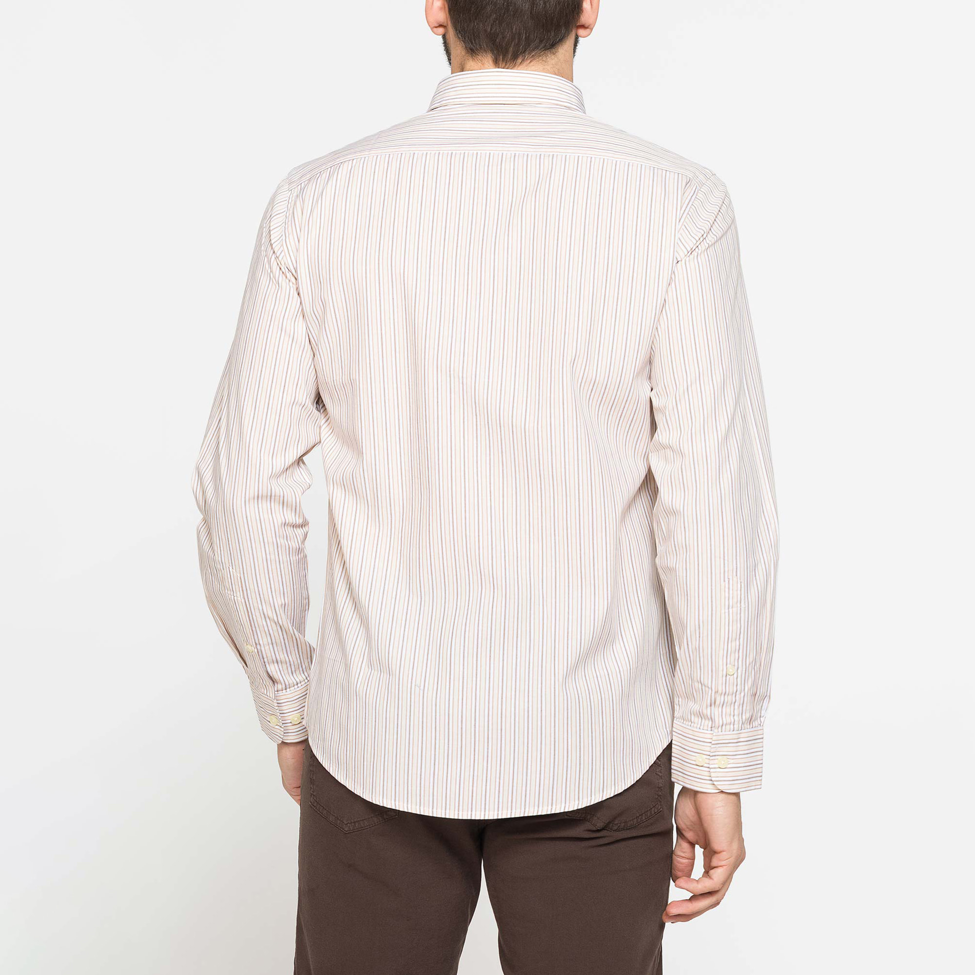 CAMICIA BUTTON-DOWN CON MANICA LUNGA E TASCHINO