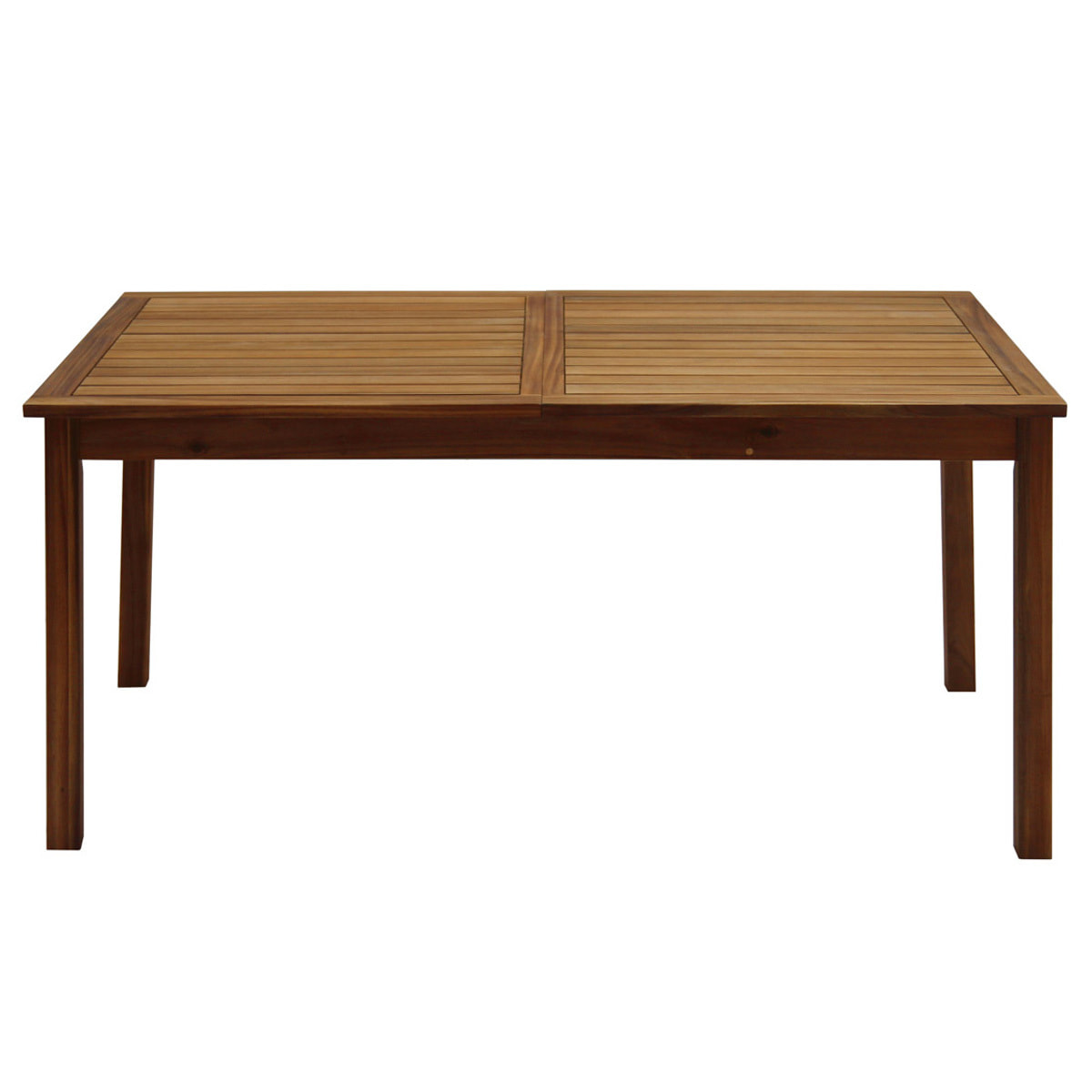 Table de jardin extensible rallonges intégrées en bois massif L160-210 cm MAYEL