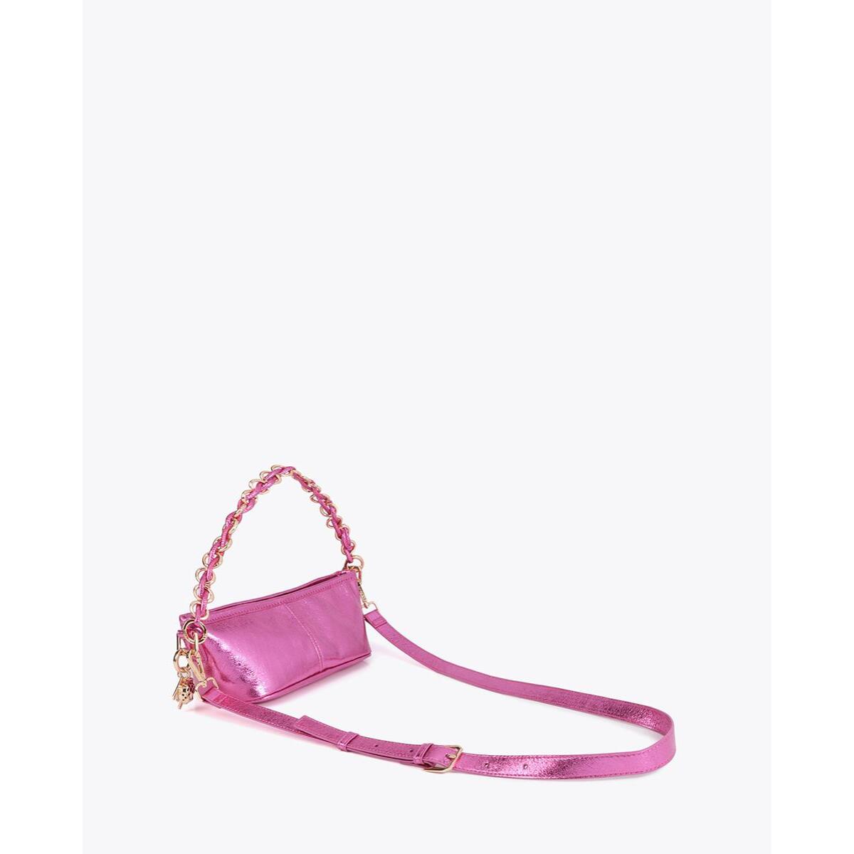 Borsa a catena effetto glitter