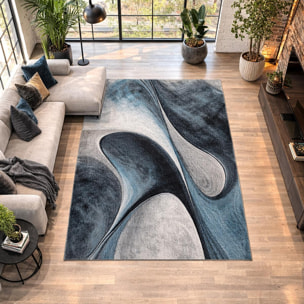 Tapis moderne Tavo avec motif de gouttes d'eau