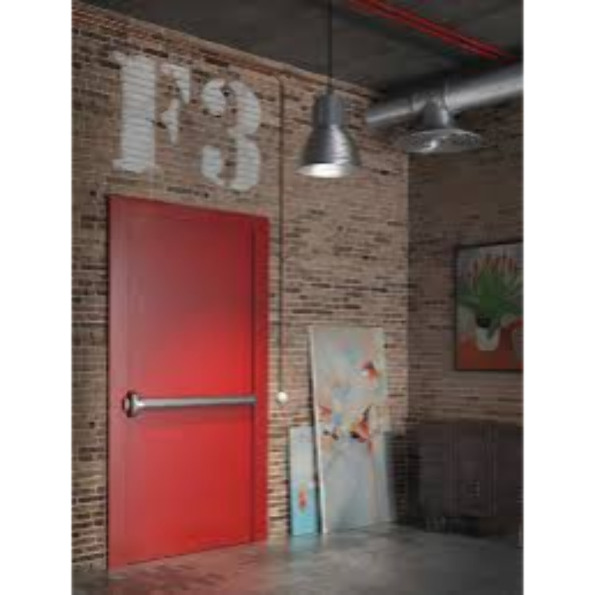 Kit anti-panique FAPIM OLTRE - Pushbar 1 point - Noir 9005 - 8824/37