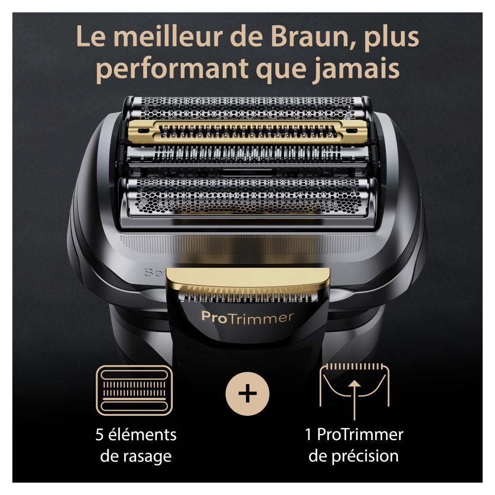 Braun - Rasoir Électrique Series 9 PRO+ 9515s - Avec Base De Recharge - Graphite