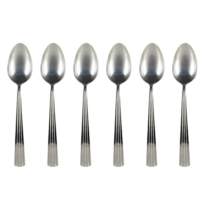 Lot de 6 cuillères de table en acier inoxydable  LOUISE