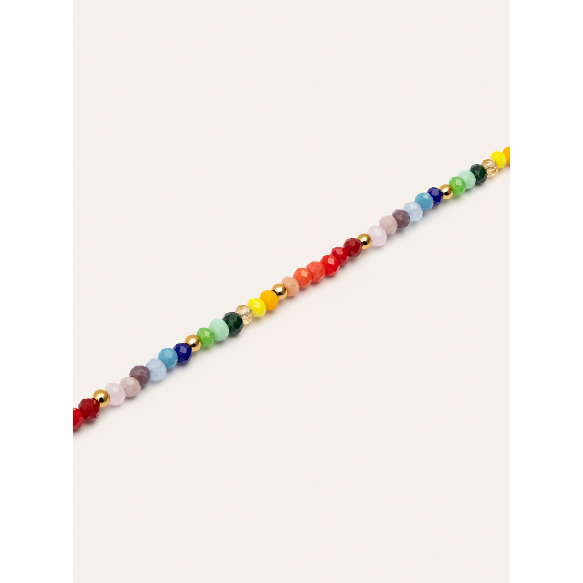 Collar Crystals Rainbow Acero Baño Oro