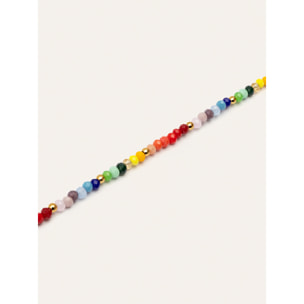 Collar Crystals Rainbow Acero Baño Oro