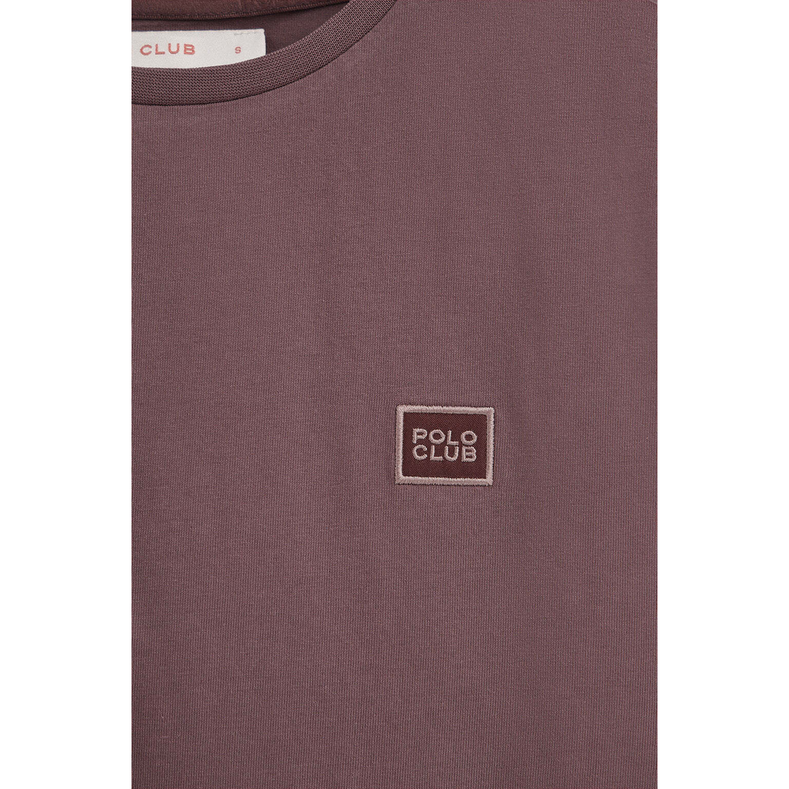 Maglietta rosa tortora dal fit dritto con toppa personalizzata Polo Club