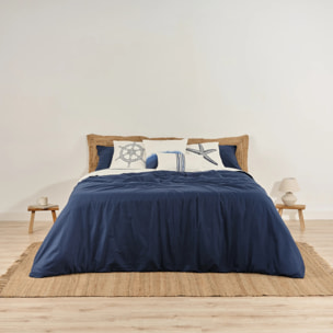 Housse de couette réversible en popeline 80 fils Marino-Ibiza